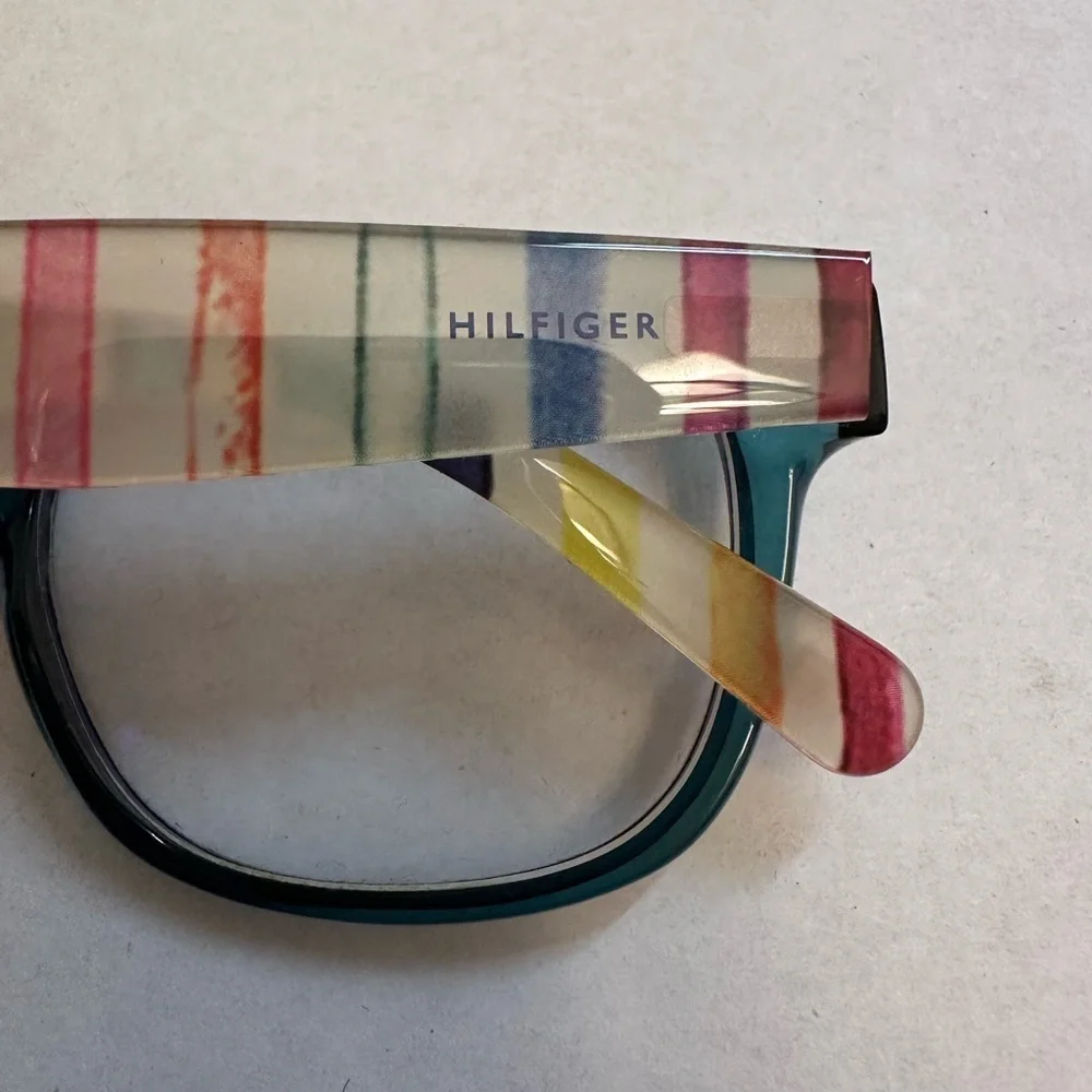 Tommy Hilfiger TH 1498 A49‎ Tur Azugr 140 mm Eyeglass Frames Colorful Stripes